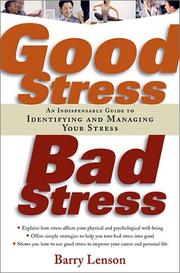 Cover of: Good Stress, Bad Stress by Barry Lenson