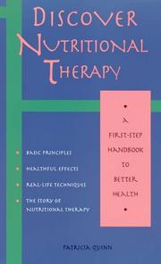 Cover of: Discover nutritional therapy: [a first-step handbook to better health]