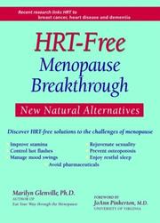 The HRT-free menopause breakthrough by Marilyn Glenville