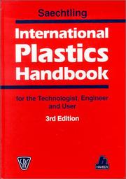 Cover of: Saechtling international plastics handbook by Hansjürgen Saechtling