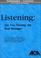 Cover of: Listening