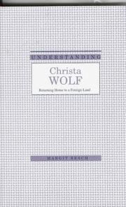 Cover of: Understanding Christa Wolf by Margit Resch