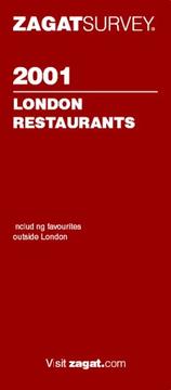 Cover of: Zagat Survey 2001 London Restaurants