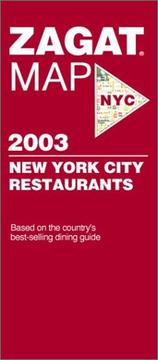 Cover of: Zagat Map 2003 New York City Restaurants