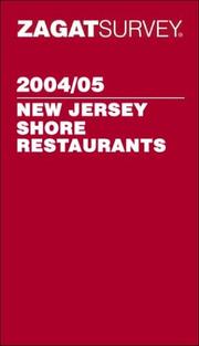 Cover of: Zagatsurvey 2004/05 New Jersey Shore (Zagat Survey: New Jersey Shore Restaurants) | Zagat Survey