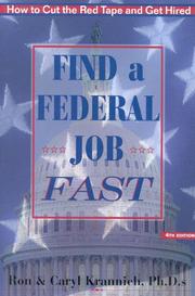 Cover of: Find a federal job fast by Ronald L. Krannich