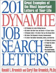 Cover of: 201 dynamite job search letters by Ronald L. Krannich