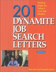 Cover of: 201 Dynamite Job Search Letters (4th Edition) by Ronald L. Krannich, Caryl Rae Krannich, Ron Krannich