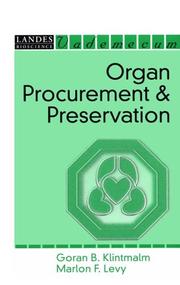 Cover of: Organ procurement and preservation