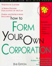 Cover of: How to form your own corporation: with forms