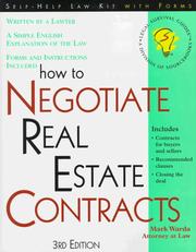 Cover of: How to negotiate real estate contracts by Mark Warda