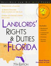 Cover of: Landlords' rights & duties in Florida: with forms