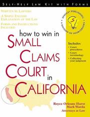 Cover of: How to win in small claims court in California: with forms