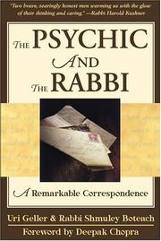 Cover of: The Psychic and the Rabbi:  A Remarkable Correspondence