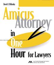 Cover of: Amicus attorney in one hour for lawyers | David J. Bilinsky