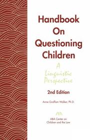 Cover of: Handbook on questioning children: a linguistic perspective