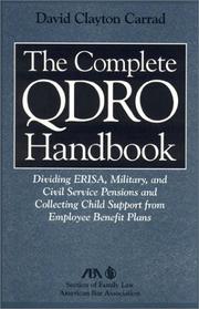 The Complete QDRO Handbook by David Clayton Carrad