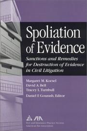 Cover of: Spoliation of evidence by Margaret M. Koesel