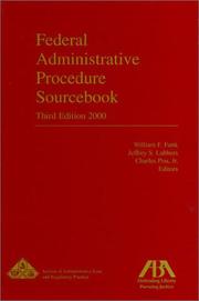 Cover of: Federal administrative procedure sourcebook