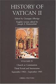 Cover of: History of Vatican II: The Third Session and Intersession (History of Vatican II, Vol 4)
