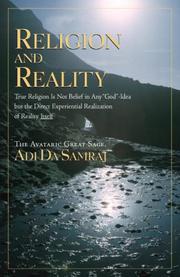 Cover of: Religion and Reality by Adi Da Samraj