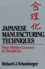 Cover of: Japanese manufacturing techniques: nine hidden lessons in simplicity