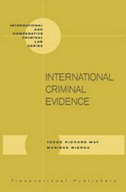 International criminal evidence by May, Richard LL. B.