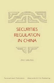 Cover of: Securities regulation in China