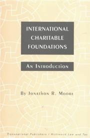 Cover of: International charitable foundations: an introduction