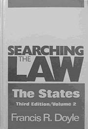 Cover of: Searching the Law by Francis R. Doyle, Francis R. Doyle