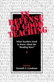 Cover of: In defense of good teaching: what teachers need to know about the "reading wars"