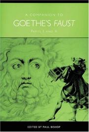 Cover of: A companion to Goethe's Faust: parts I and II