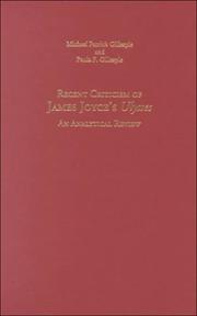 Cover of: Recent criticism of James Joyce's Ulysses by Michael Patrick Gillespie