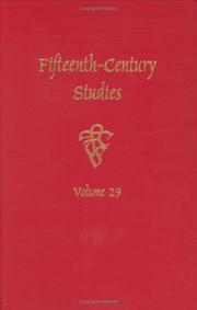Cover of: Fifteenth-Century Studies Vol. 29 (Fifteenth-Century Studies)