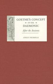 Cover of: Goethe's concept of the daemonic: after the ancients