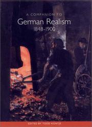 Cover of: A companion to German realism, 1848-1900