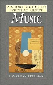 Cover of: A short guide to writing about music