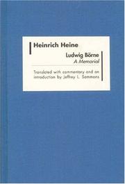 Cover of: Ludwig Börne: A Memorial (Studies in German Literature Linguistics and Culture)