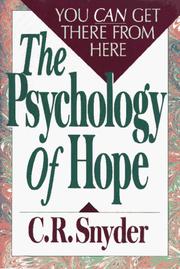 Cover of: The psychology of hope