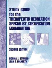 Cover of: Study Guide for the Therapeutic Recreation Specialist Certification Examination