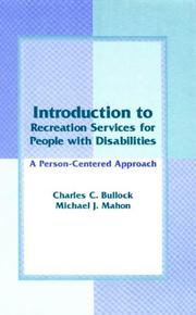 Cover of: An Introduction to Recreation Services for People With Disabilities: A Person-Centered Approach