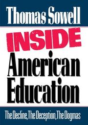 Cover of: Inside American education by Thomas Sowell