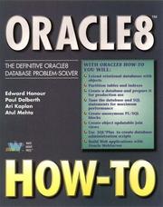 Cover of: Oracle8 how-to: the definitive Oracle8 problem-solver