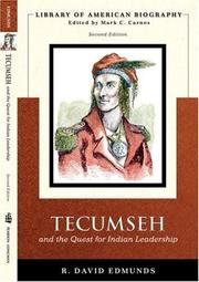 Cover of: Tecumseh and the Quest for Indian Leadership by David Edmunds