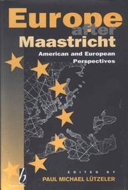 Cover of: Europe after Maastricht: American and European perspectives
