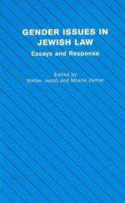 Cover of: Gender issues in Jewish law by edited by Walter Jacob and Moshe Zemer.