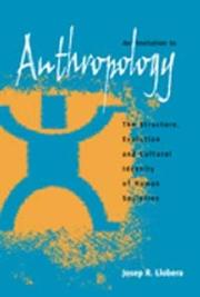 Cover of: An Invitation to Anthropology | Josep R. Llobera