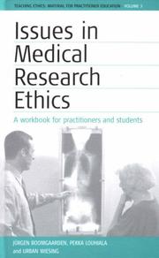 Cover of: Issues in Medical Research Ethics (Teaching Ethics: Material for Practioner Education)