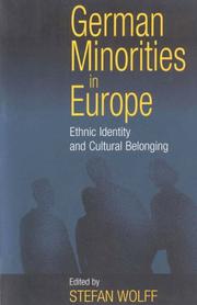 Cover of: German minorities in Europe: ethnic identity and cultural belonging