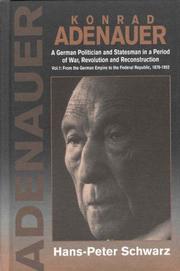 Cover of: Konrad Adenauer | Hans-Peter Schwarz